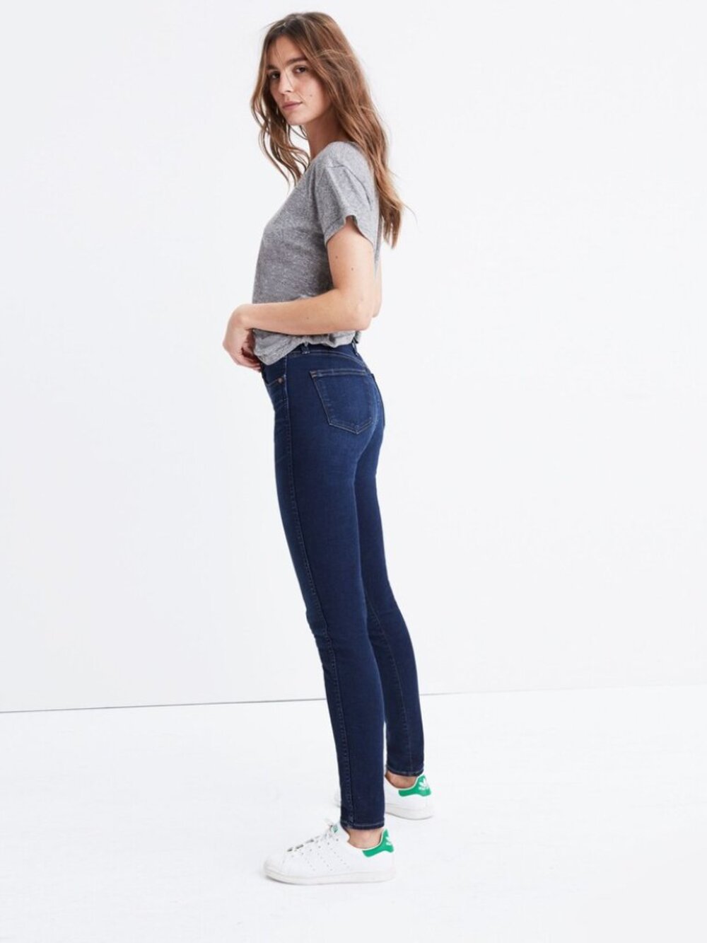 Madewell Petite 10" High Rise Skinny Jeans Dark Wash